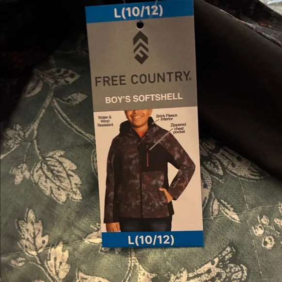 Free Country Boys Softshell Jacket - Black and Orange - Picture 12 of 12